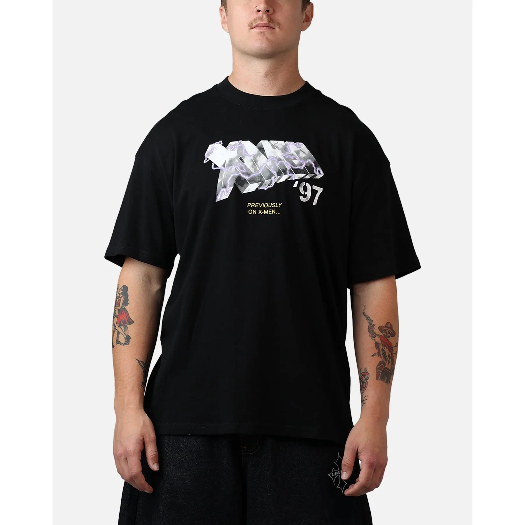 73Studio Marvel X-Men Previously On X-Men T-Shirt Black 73Studio Marvel X-Men Previously On X-Men T-Shirt Black