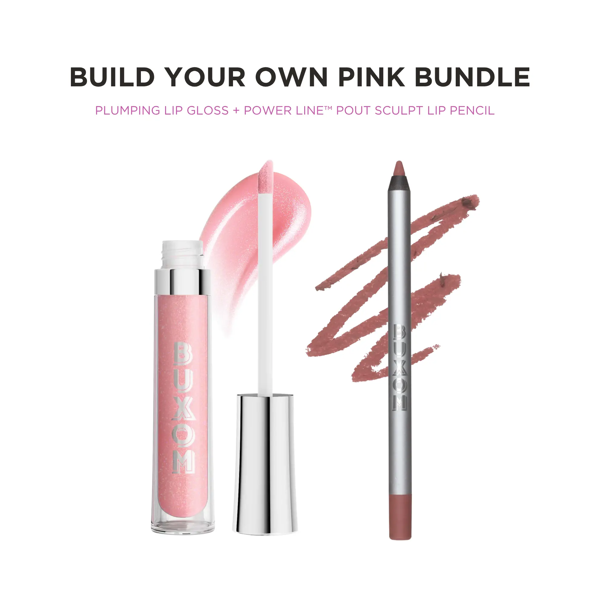 BUXOM Build Your Own Pink Bundle - Plumping Gloss and Lip Pencil