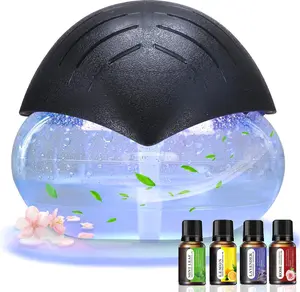 Air Purifiers, Water Filter Air Cleaner with LED Colorful Lights for Home and Office, Essential Oil Aroma Diffuser & Air Freshener Diffusers for Smoke and Pets, Summer Clearing Tiredness