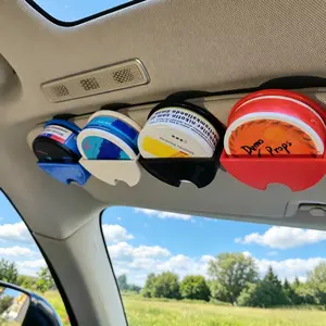 (FS) Thoughtful Gift for Him| 3D-Printed Universal Clip-On Black Organizer, Holder Visor, Durable Holder for Round Can & Nicotine Pouch, Quick Access & Slip-Resistant Design| Great for Cars, Outdoor Adventures, Office Organization & Trade School Projects