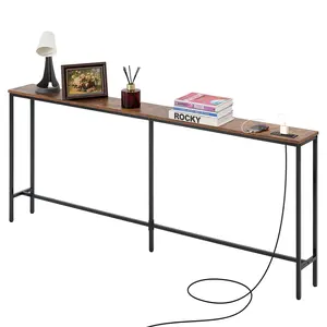 【Summervibes】VEVOR Narrow Console Sofa Table Couch Table 70.9” for Entryway & Living Room