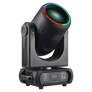 250W LED Moving Head Light Beam+Spot+18 Rotating Prisms+Focus+Frost+Rainbow Effect with LED Ring Dmx512 Stage Lighting Disco Dj