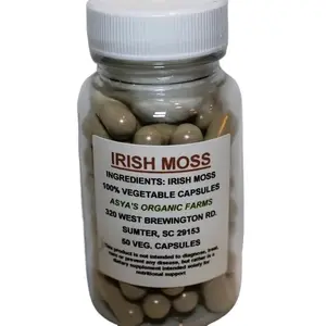 Organic Irish Moss 50 500mg Vegan Capsules Supplement Edible Dietary