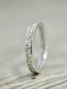 1 PC Pretty Inlaid Zircon Cubic Zirconia Ring For Women Wedding Promise Rings For Wedding Engagement Party Jewelry Valentine's Day Gift Artificial Gemstone Ring