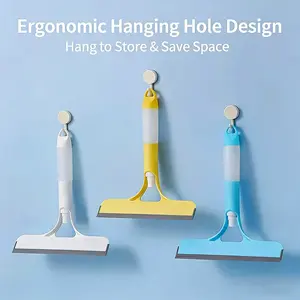 3-in-1 Spray Squeegee Window Cleaner | Built-In Sprayer, Scrubber & Squeegee for Glass, Windows, Mirrors & Shower Doors Hands-Free Flat Mop Set Squeeze