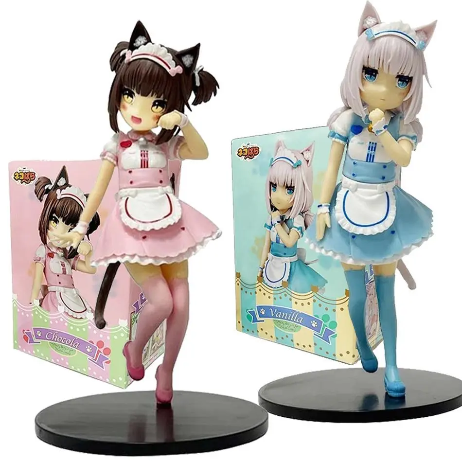 18cm Anime NEKOPARA Figure chocola And vanilla Cute Stand Animation Model Toys Gifts Collection Decoration Ornaments PVC
