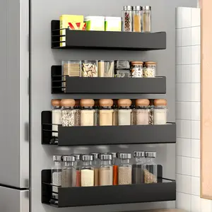 Magnetic Spice Storage Rack Organizer for Refrigerator and Oven, Fridge Organizers and Storage,Metal