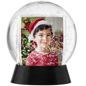 Sphere Photo Snow Globe with Black or Silver Base