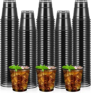 120 Pack 2 oz Thanksgiving Plastic Shot Glasses Christmas Disposable Mini Drinking Cups Bulk for Parties Picnics  Events Celebrations Favors(Black)