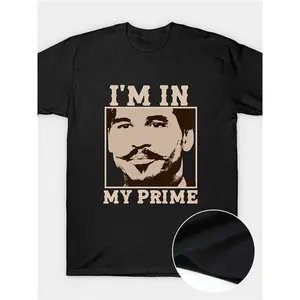 Premium Vintage Print T-Shirt] Doc Holiday -I'M In My Prime.- Tombstone -Movie Vintage Print T-Shirt For Men And Boys - Premium Quality, Casual, Short Sleeve, Crew Neck, Comfortable, Classic Fit, Gifts - Summer Casual Street Wear Essential graphic cotton