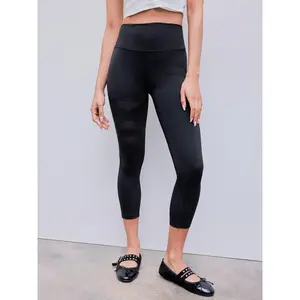 Cider [size 0-8] High Waisted Contrast Mesh Leggings Sporty by Cider SummerWins Dealsforyou