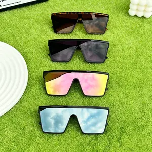 4-PCS Oversized Square Sunglasses Baby Boys Girls Festival Punk Sun Glasses Fashion Eyeglasses Shades UV400 Oculos Sol