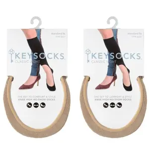 Keysocks S/2 Moisture Wicking Knee High No-Show Socks
