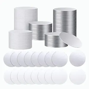 100Pcs 2 Inch Round Sublimation Blank Aluminum Sheets, Heat Transfer Aluminum Board for Breastpin, Scalable Badge Holder, Photo Tray, Collapsible Phone Holders