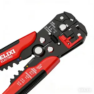 9-in-1 Multi-Function Wire Stripper Pliers CR-V Steel Diagonal Cutters for Nails Electrical Cables Special Tools with Adjustable Cutting Depth and Sharp Blades - Hardware Wirecutters Wirepliers Large Capacity Metal Toolbox