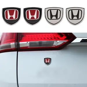 Honda Car Metal Emblem Sticker, 3D Shield Logo Decal, Trunk Decoration, Waterproof Rust-Proof Accessories, Fits Honda Models