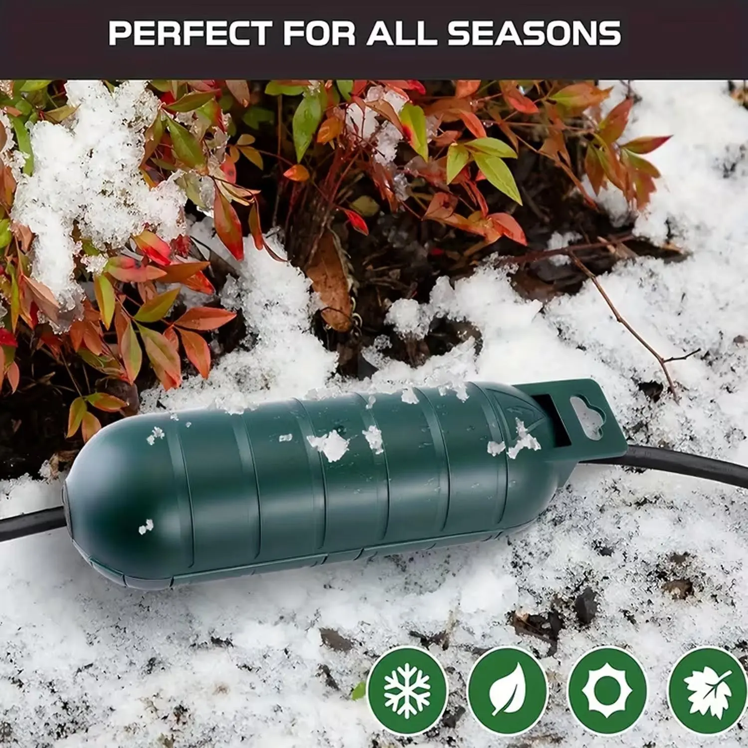 Outdoor Waterproof Switch Cover Socket Wiring Box, One in One Out Outdoor Extension Cord Outlet Connector, Durable Weatherproof Design