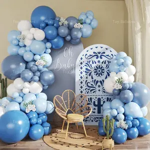152pcs Mexican Bohemian Balloon Arch Set, Blue////colorful Latex Balloons, Party Decor for Birthdays, Weddings, Holidays