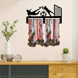 1 piece - Metal medal display rack, Display holder, wall-mounted, space-saving, suitable for sports medals such as football, gymnastics, and cycling - Athlete award storage box - Suitable for home decoration, and as a birthday or holiday gift