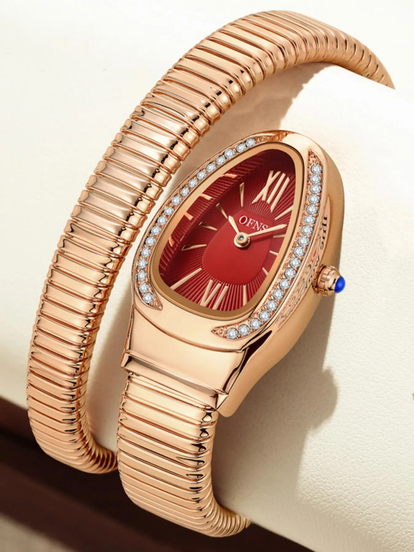 Women's Elegant Snake Design Quartz Watch, Exquisite Modern Fashionable Trendy Wristwatch, Fashionable Analog Watch for Women As Gift with Box, Fashionable Stylish Watch, Fashionable Watches
