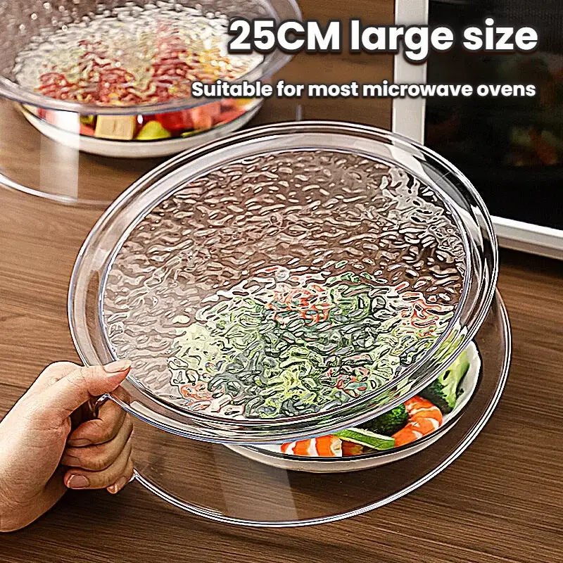 Microwave Splatter Cover, BPA-Free Plastic Food Lid with Steam Vents, Universal Fit Dishwasher Safe Microwave Cover for Reheating Leftovers, Cooking Veggies, Ideal for Busy Families & Health-Conscious Cooks