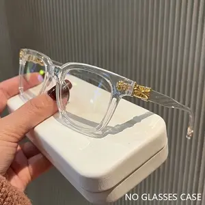 New square reading glasses, unisex stylish light luxury elegant literary business reading glasses, available in multiple colors, the perfect gift for him, very suitable for, decoration, and photo-taking reading glasses