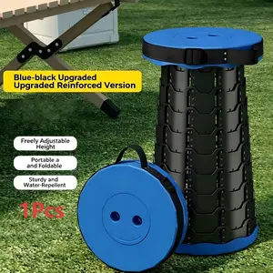 Foldable Adjustable Stool, Collapsible Stool, Ultra-Light Portable Folding Chair, Adult Camping Bench, Height-Adjustable, Ideal for Fishing, BBQ, Outdoor Activities