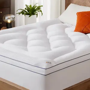 Mattress Topper, Thick Pillow Top Pad for  , Cooling Soft Mattress Cover with Deep Pockets 6-15 inch