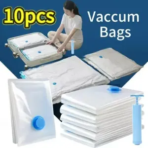 1-10pcs  Vacuum Storage Bags | Save 70% Closet Space | Travel & Home Organizer
