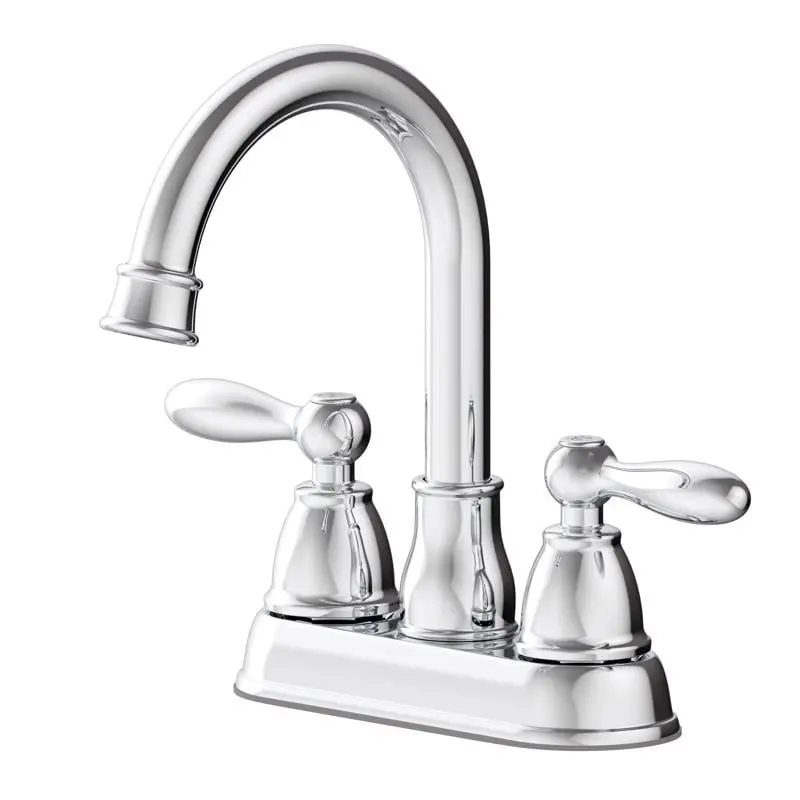 Oakbrook 4027798 4 in. Jennifer Traditional Centerset Bathroom Sink Faucet, Chrome