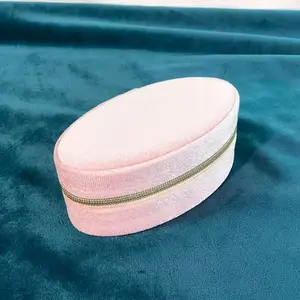 Velvet Oval Goose Egg Jewelry Box, Mini Storage Case for Rings, Earrings, Necklaces, Portable and Ready Stock, Fashion Accessory Organizer