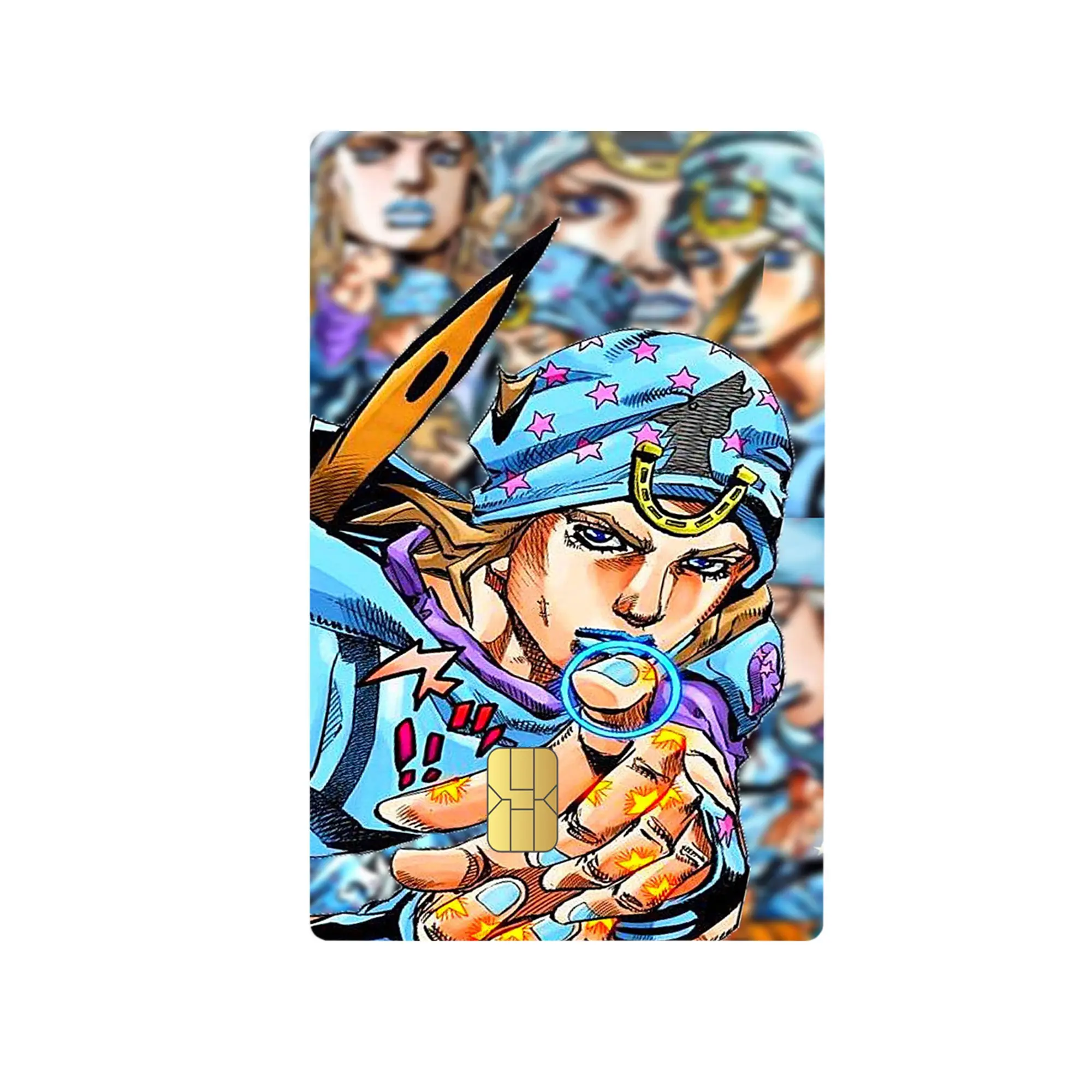 Johnny Joestar SBR Card Skin, JoJo Anime Vinyl Decal for Debit Credit Cards