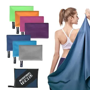 Quick Drying Towel, 2 Counts Outdoor Sports Towel, Fitness Towel Suitable for Camping, Hiking, Swimming, Beach, Tennis, Basketball, Essential Sports Accessories, Absorbent Breathable Towel, Lightweight Soft Towel