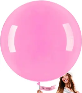 PartyWoo Pink Balloons 4 pcs 36 Inch Extra Large Big Jumbo Giant Matte Pink Balloons for Valentine's Day Baby Shower Gender Reveal Princess Bachelorette Engagement Birthday Party Decorations Pink-Y11