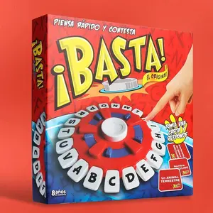 Fotorama Basta Word Spinner Game Party Table Game Multilingual Board Game for Parties and Family Fun, Interactive Multi-Language Wheel, Perfect for Birthdays