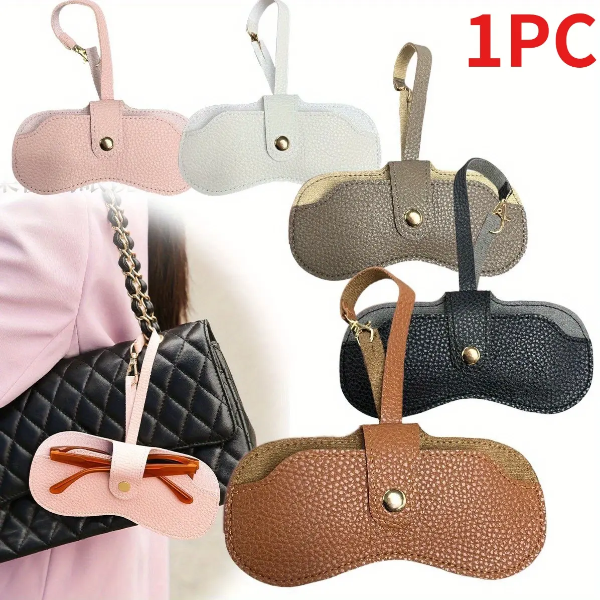 Portable Eyeglasses Bag, Eyeglasses Holder, 1 Count Fashionable Stylish Glasses Storage Bag, Durable Protective Container for Travel and Daily Use, Portable Sunglasses Organizer