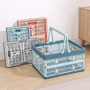 Foldable Storage Box, Outdoor Dining Basket, Portable Shopping Basket, Fruit Basket, Snack and Toy Container, Bookshelf Basket, Versatile Multi-Purpose Organizer