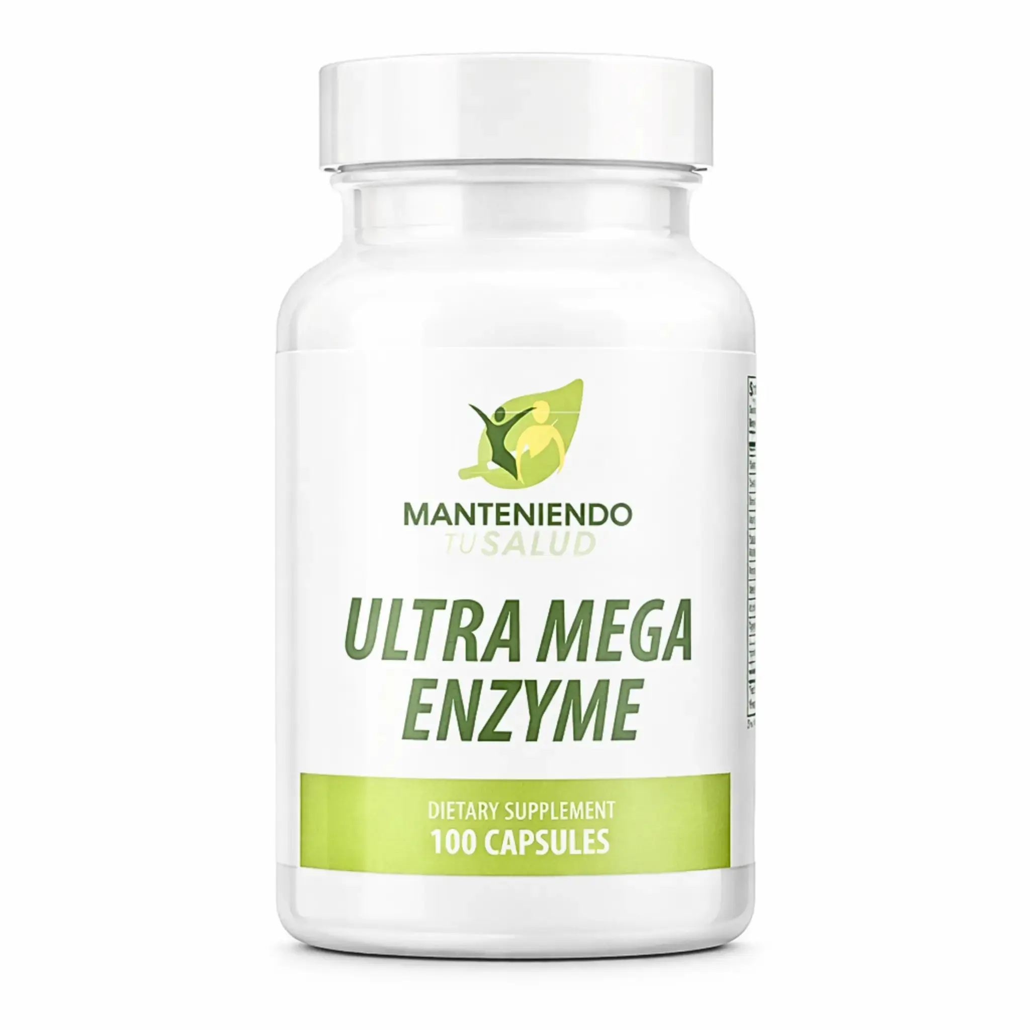 Manteniendo Tu Salud Ultra Mega Enzyme, Pancreatin, Bromelain, 100 Capsules