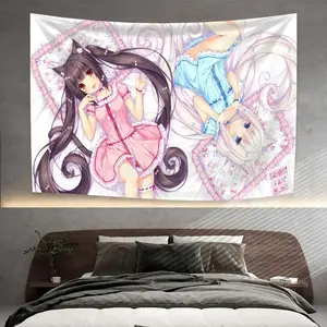 Kawaii Anime Motivational Tapestry - Home Decor Hanging Wall Decoration, Ideal for Bedroom-Dorm Use, Perfect Gift for Anime Fans