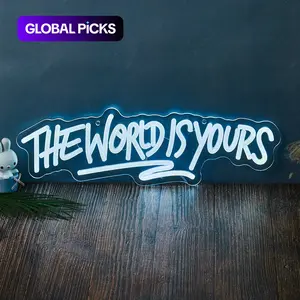 "The World Is Yours" Neon Sign, USB-Powered Light for Party and Room Decor, Unique Wall Art Lamp, Gift for Halloween, Christmas and Birthdays #TOP PICKS