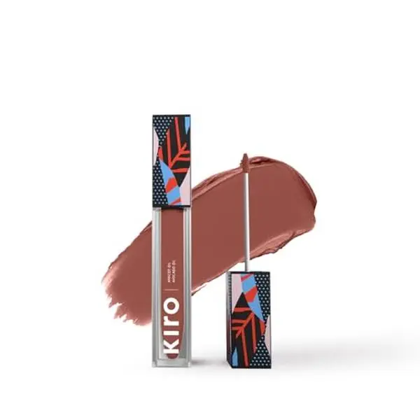KIRO Non-Stop Airy Matte Liquid Lipstick - Barely Brown (Muted Brown) Single 5ml, Flawless Evening Makeup, Super-Pigmented, Long-Lasting, Hydrating, Waterproof, Smudge-Proof, Lightweight, Avocado & Apricot Oil Infused