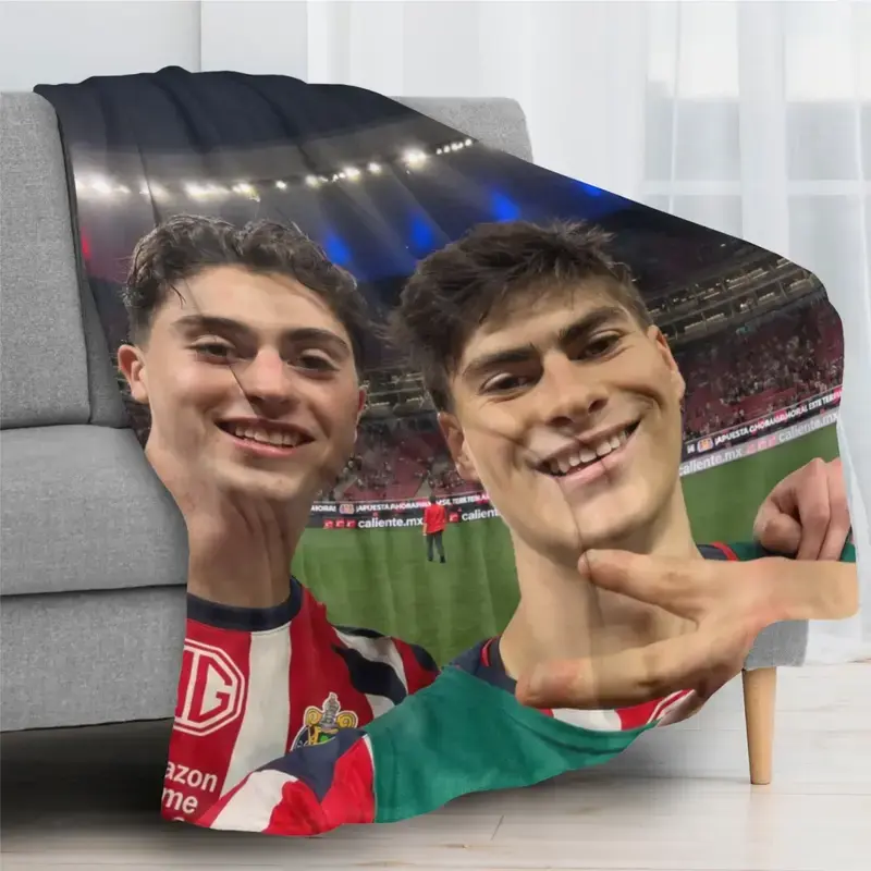 Soccer Fan Flannel Blanket! Ultra Soft Football Stars Throw, Cozy Sofa & Bed Cover for Chivas & Mexican Soccer Fans, Ideal Gift for Sports Lovers