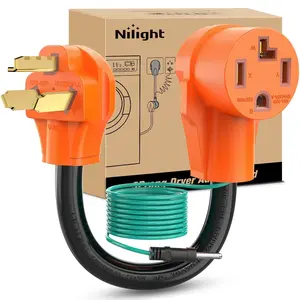 Nilight Heavy Duty 30A Dryer Adapter Cord - 10-30P Male to 14-30R Female Receptacle, Pure Copper, Outdoor Safe Power Socket Expander