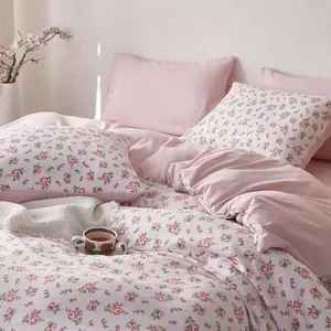 -  Duvet Cover Set, Floral Cottagecore Flower Shabby Chic Cute Aesthetic, Soft Lightweight Beddg for Women Teen Girls, 3-, Pk,  Size