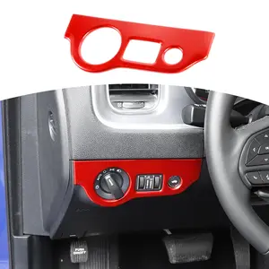 Automotive Car Interior Headlight Switch Button Decor Cover Trim, Dashboard Decoration Accessories for Dodge Charger 2010+/Challenger 2015+