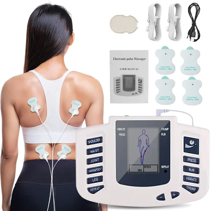 KRES1010 Dual Power Frequency Therapy Device, 8 Intensity Levels, Plug-in & Battery Operated, Portable Pain Relief Massager