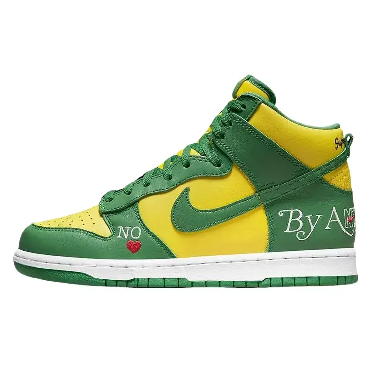 NIKE x Supreme Dunk High SB 'By Any Means - Brazil' Men's Sports Sneaker