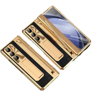 Luxury Vibrant Case for Samsung Galaxy Z Fold7/6/5/4, Built-In Screen Protector, Functional Stand & Stylus Compatibility, Anti-Shock Drop Protection Design