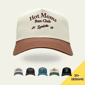 Hot Mom Run Club Structured VP Hat (Unisex) - Structured Ventilated Running Hat Adjustable for Big and Small Heads, Lightweight Breathable Performance Cap for Men and Women, Built for Training, Racing, Gym, and Outdoor Workouts
