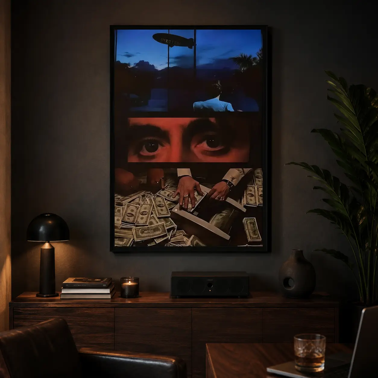 Scarface Canvas Print Poster Tony Montana  Classic Gangster Movie Art Mural Decoration Unique Creative Wall Art Decoration game poster, collectible gift, movie lover poster, player poster, suitable for bedroomliving room, Perfect Gift
